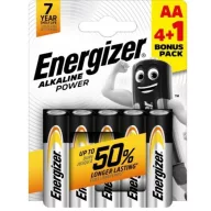 Energizer Alkaline Power LR6/4+1 1,5V tartós AA ceruza elem