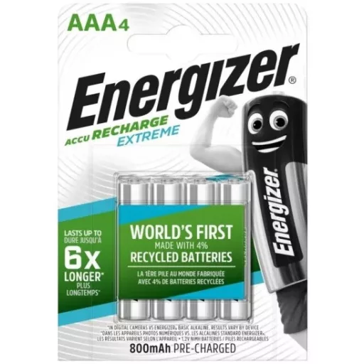 Energizer EXTREME 800mAh HR03/4BP NiMH mikro akkumulátor AAA tölthető elem