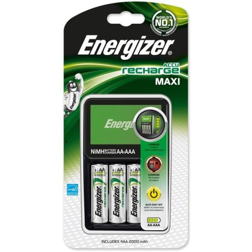 Energizer MAXI töltő+4db 2000mAh AA ceruza tölthető elem