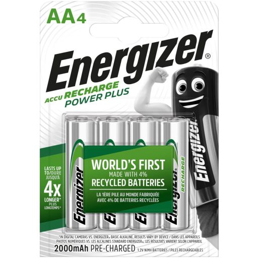Energizer POWER PLUS 2000mAh HR6/4BP NiMh ceruza akkumulátor AA tölthető elem