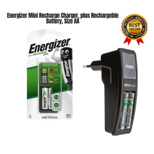 Energizer mini töltő+2db 2000mAh 1,2V NiMh HR6 AA ceruza tölthető elem 638577