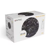   Entac Karácsonyi IP44 120 LED Füzér meleg fehér 9m Távirányítóval ECL-120-WW-IR-FS
