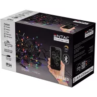   Entac Karácsonyi IP44 Fényfüzér 120 LED színes 9m Bluetooth aplikáció ECL-BT-120MC