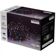   Entac Karácsonyi IP44 400 LED Fürtös Fénysor Színes 8m ECL-M400-MC