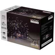   Entac Karácsonyi IP44 400 LED Fürtös Fénysor meleg fehér 8m ECL-M400-WW