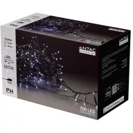   Entac Karácsonyi IP44 700 LED Fürtös Fénysor hideg fehér 14m ECL-M700CW