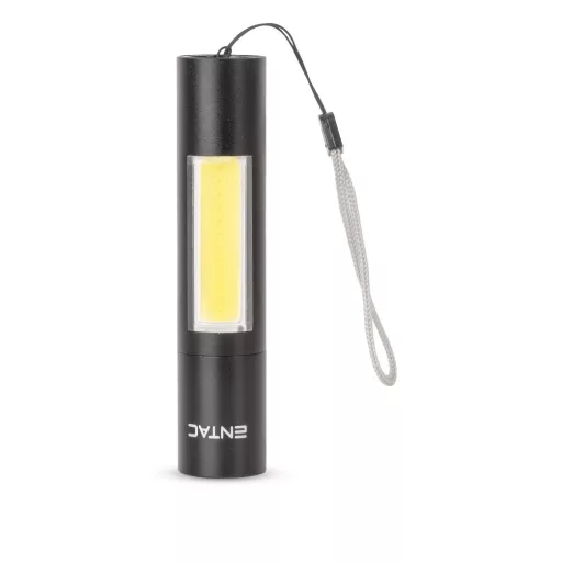 Entac 3W XPE+ 2W LED 1200mAh 350lm Powerbank újratölthető aluminium zseblámpa