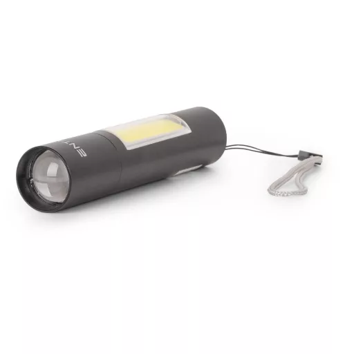 Entac 3W XPE+ 2W LED 1200mAh 350lm Powerbank újratölthető aluminium zseblámpa