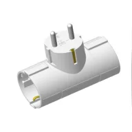   Entac EPAG-T2EEH T Elosztó 2 Földelt Vízszintes Hálózati Adapter