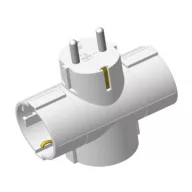   Entac EPAG-T3EEH T Elosztó 3 Földelt Vízszintes Hálózati Adapter