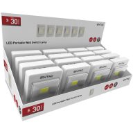 Entac 1W Hordozható Fali Kapcsoló LED elemlámpa