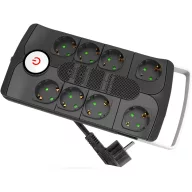   Entac SP Elosztó 8 Foglalat Kapcsolóval Túlfeszültség védelemmel 1.5m 3G1.5