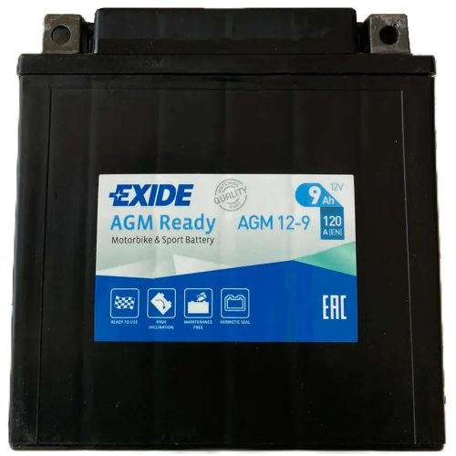 Exide AGM 12-9 (YTX9A-BS) 12V 9Ah 120A bal+ motor akkumulátor