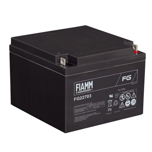   FIAMM FG 22703 12V 27Ah Ipari zárt (zselés) ólomakkumulátor 