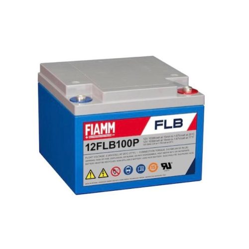FIAMM 12FLB100P 12V 26Ah nagy kisűtőáramú zselés akkumulátor