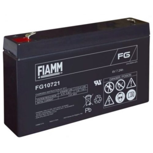 FIAMM FG10721 6V 7,2Ah zselés akkumulátor