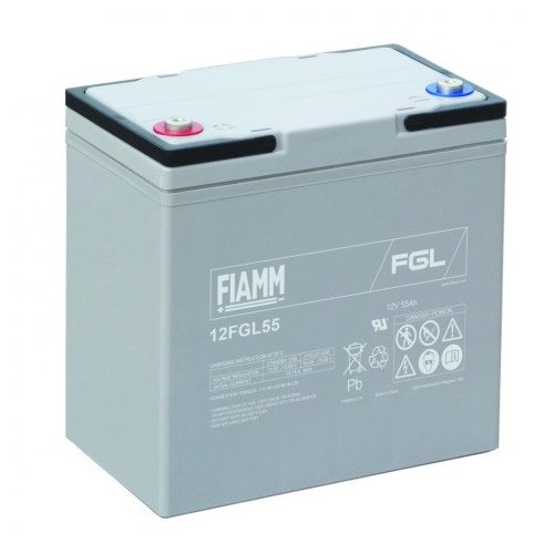 FIAMM 12FGL55 12V 55Ah Ipari zárt (zselés) ólomakkumulátor 