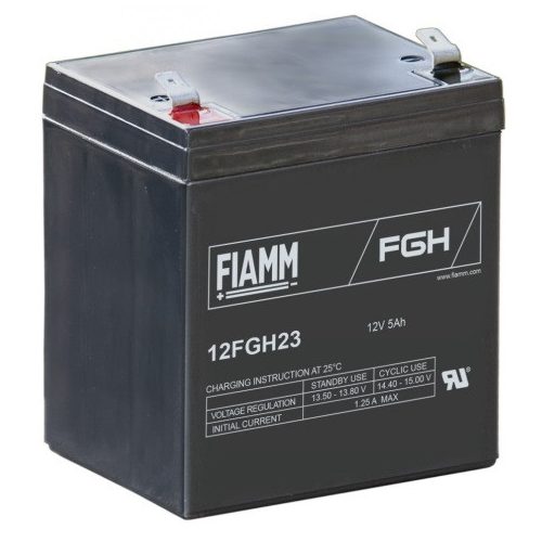 FIAMM 12FGH23 12V 5Ah Nagy kisütőáramú ipari zárt (zselés) ólomakkumulátor