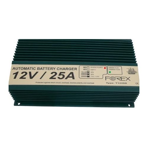 Forex 12V 25Ah T1225B automata akkumulátor töltő