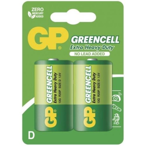 GP GREENCELL R20/2BP B1241 D féltartós góliát elem