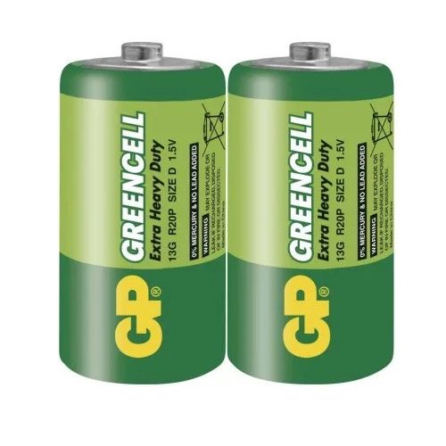 GP GREENCELL R20/2S B1240 D fóliás féltartós góliát elem