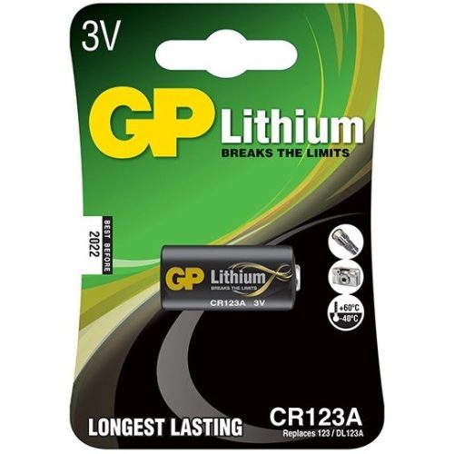 GP CR123A 3V Lítium fotó elem