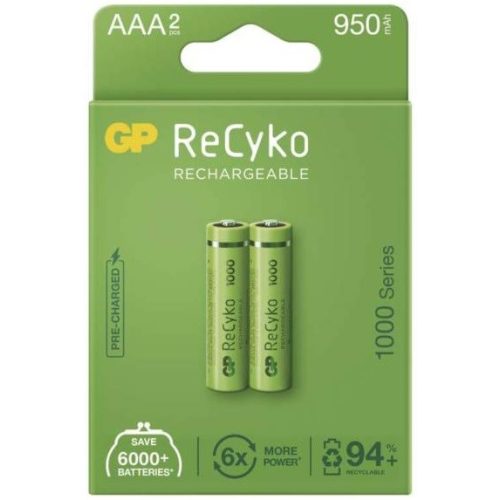 GP AAA ReCyko 950mAh 2db mikro tölthető elem