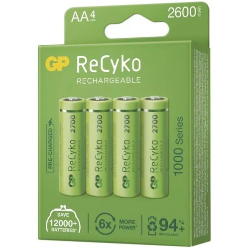 GP ReCyko 2600mAh AA 4db ceruza tölthető elem