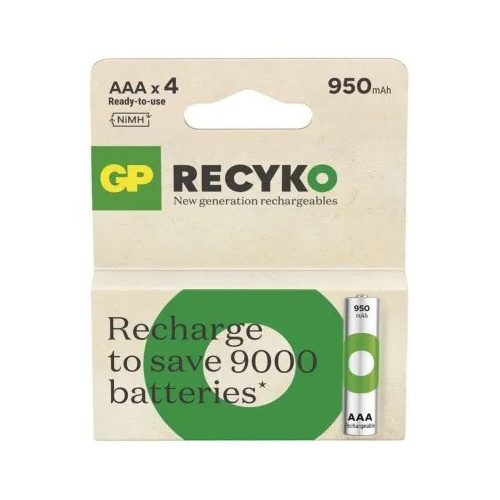 GP ReCyko NiMH Akkumulátor HR03 (AAA) 950mAh 4db B25114