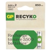 GP ReCyko 850mAh NiMH HR03 AAA 2db tölthető mikro elem B25182