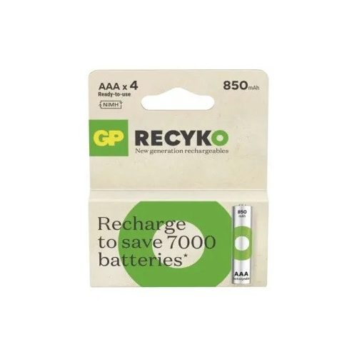 GP ReCyko NiMH Akkumulátor HR03 (AAA) 850mAh 4db B25184