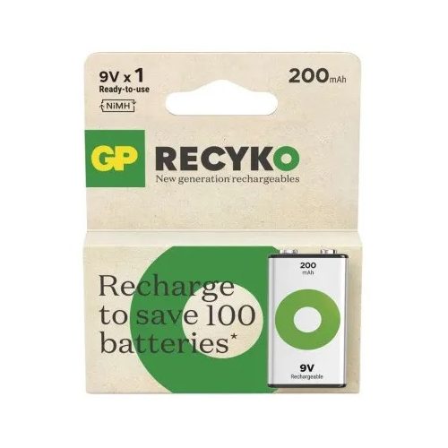 GP ReCyko 200mAh HR22 tölthető hasáb 9V elem B2552