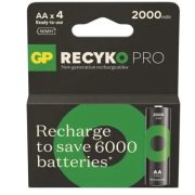 GP ReCyko Pro 2000mAh NiMH HR6 AA 4db tölthető ceruza elem B26204