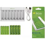   GP Eco B51819  E811 töltő+4×2100mAh AA+4×850mAh AAA tölthető elem