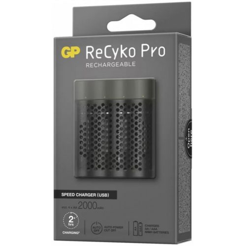 GP M451 ReCyko Pro+ Speed USB töltő+4x2000mAh AA HR6 tölthető elem B53455