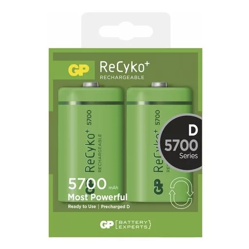 GP ReCyko 5700mAh HR20/2BP B2145 NiMh góliát akkumulátor D tölthető elem