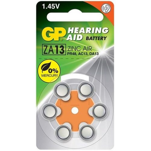 GP ZA13 PR13 6db hallókészülék elem
