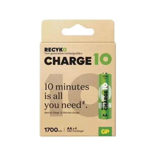 GP ReCyko Charge 10 1700mAh HR6/4BP B24294 NiMh ceruza akkumulátor AA újratölthető elem