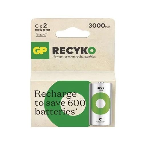 GP ReCyko 3000mAh HR14/2BP B2533 NiMH baby akkumulátor C tölthető elem