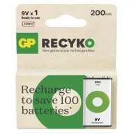   GP ReCyko 200mAh HR22  B2552 NiMh akkumulátor 9V tölthető elem
