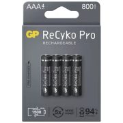 GP ReCyko Pro AAA 800mAh B22184 4db mikro tölthető elem