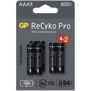 GP ReCyko Pro AAA 800mAh B2218V 6db mikro tölthető elem