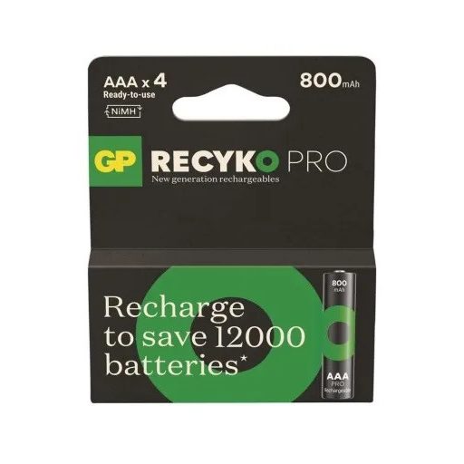 GP ReCyko Pro 800mAh HR03/4BP B26184 NiMH mikro akkumulátor AAA tölthető elem