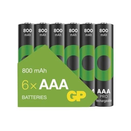 GP ReCyko Pro 800mAh HR03/6S B2618V NiMH mikro akkumulátor AAA tölthető elem