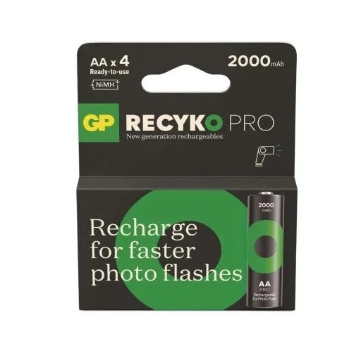 GP ReCyko Pro Photo Flash 2000mAh HR6/4BP B2629 NiMH ceruza akkumulátor AA tölthető elem