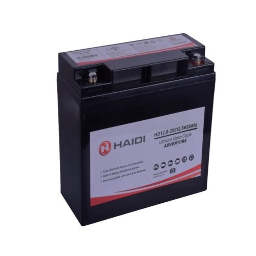 Haidi 12.8V/20Ah LiFePo4 Lithium akkumulátor