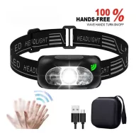   Szenzoros horgász, kerékpáros akkumulátoros COB Led fejlámpa