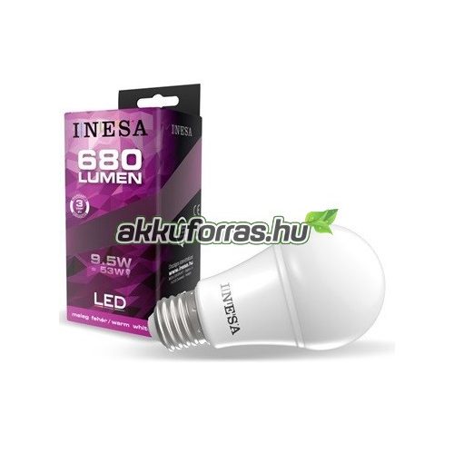 INESA 9,5W E27 680lm A60 LED izzó