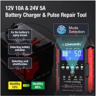 12V 10A 24V 5A SMART automata akkumulátor töltő