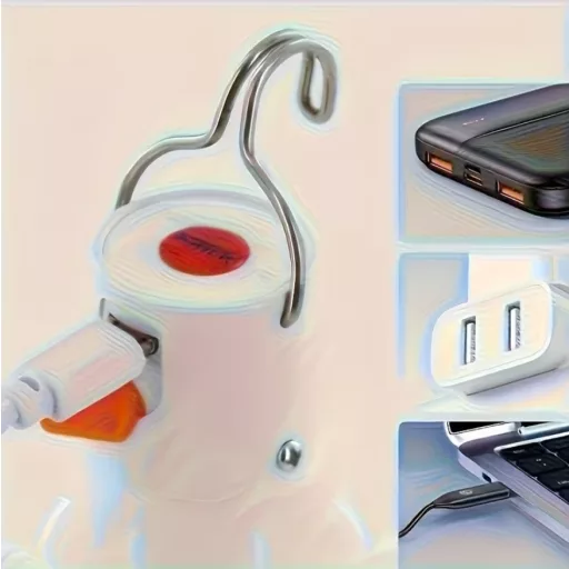 Hordozható újratölthető LED kemping lámpa